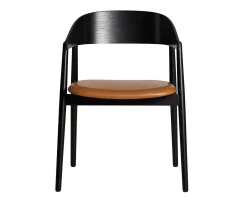 Andersen Furniture AC2 Karmstol Svart Ek/Cognac Läder