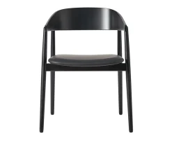 Andersen Furniture AC2 Karmstol Svart Ek/Svart Läder