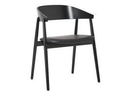 Andersen Furniture AC2 Karmstol Svart Ek/Svart Läder