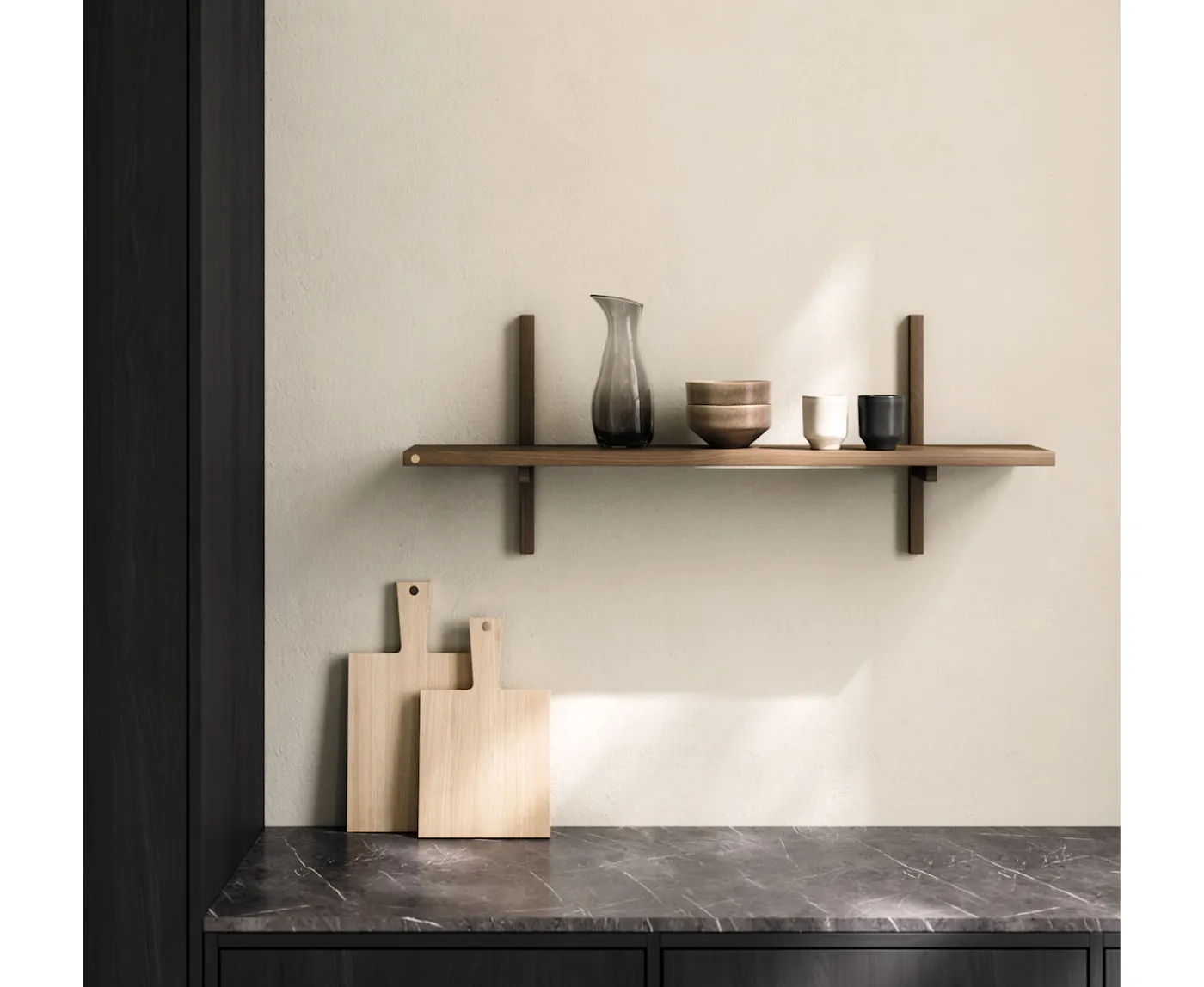 Andersen Furniture A-Light Vägghylla Rökt Oljad Ask 90x35