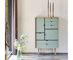 Andersen Furniture S5 Skåp Såpad Ek/Ocean Grey 83x132