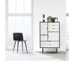 Andersen Furniture S5 Skåp Svart Ek Mattlackad/Vit 83x132
