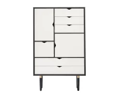 Andersen Furniture S5 Skåp Svart Ek Mattlackad/Vit 83x132