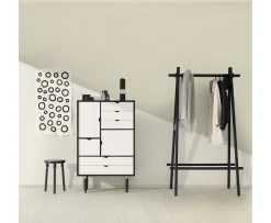 Andersen Furniture S5 Skåp Svart Ek Mattlackad/Vit 83x132