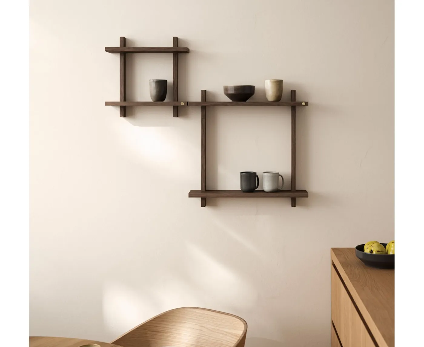 Andersen Furniture Treat Double Vägghylla Rökt Oljad Ek Small