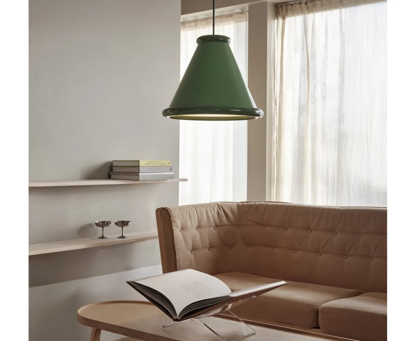 Belid Belle Taklampa Pale Green/Reseda Green Ø36