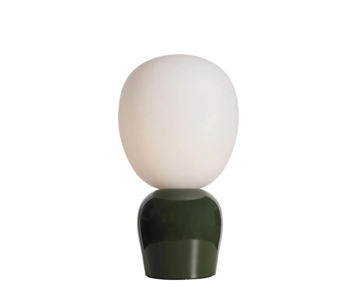 Belid Buddy Bordslampa Blank skogsgrön/Opal glas 33cm