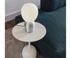 Belid Buddy Bordslampa Slipad aluminium/Opal glas 33cm