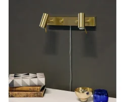 Belid Cato LED Vägglampa Dubbel Mässing