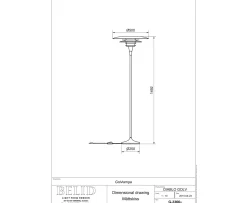 Belid Diablo Golvlampa Mattvit/Rosé Silver Ø50