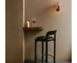 Belid Diablo Vägglampa Mattsvart/Blankröd 16cm