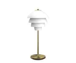 Belid Valencia Bordslampa Mattvit/Mässing 41cm