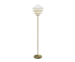 Belid Valencia Golvlampa Mattvit/Mässing 151cm