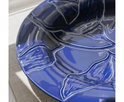 Bergs Potter Florita Fat Glazed Agate Blue Ø35