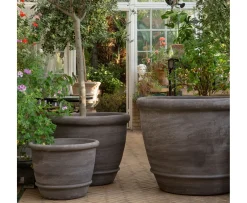 Bergs Potter Campana Kruka Raw Grey Terracotta Ø60