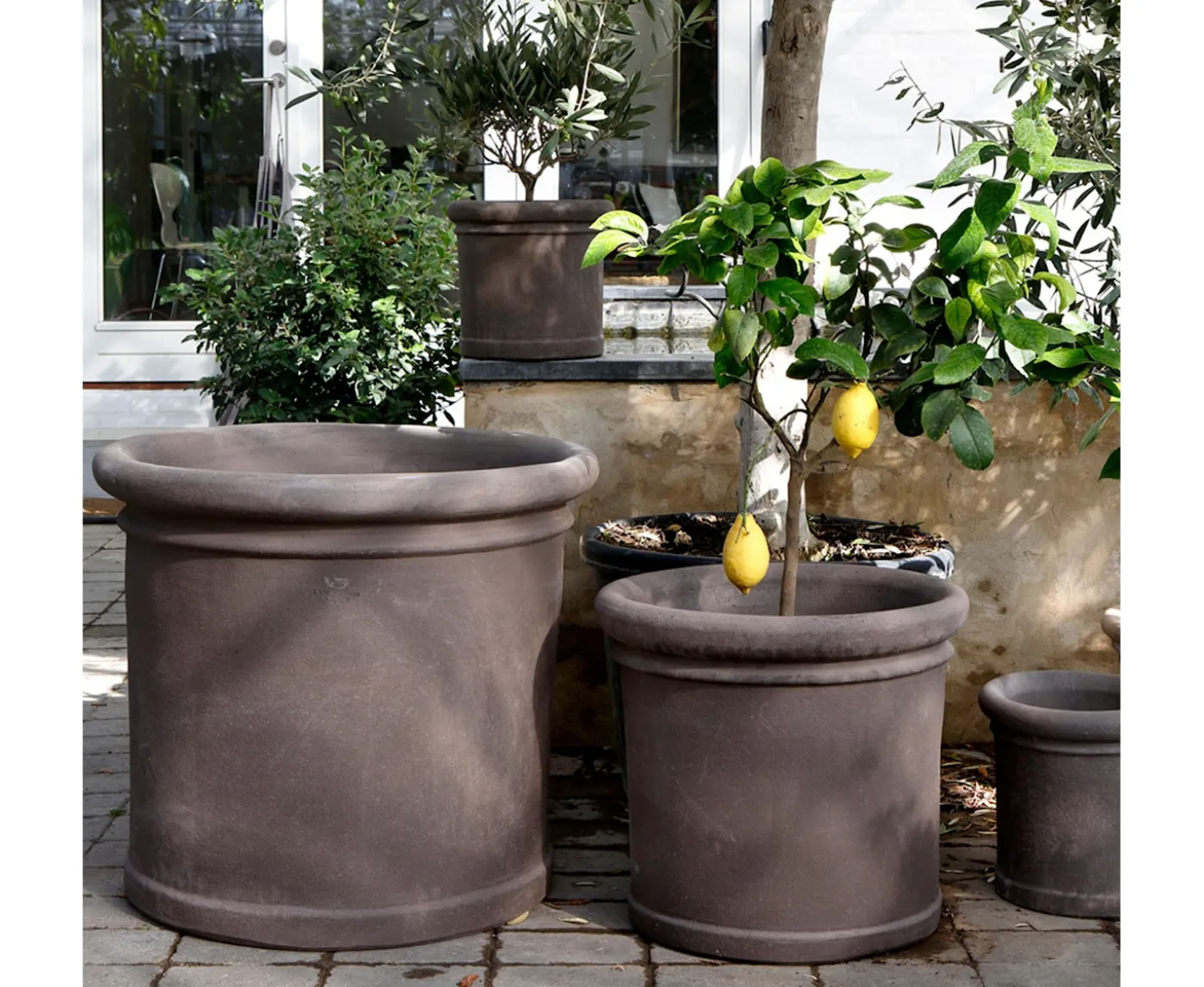 Bergs Potter Cilindro Kruka Raw Grey Terracotta Ø62