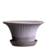 Bergs Potter Daisy Kruka med Fat Raw Grey Terracotta Ø30