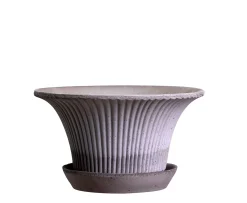 Bergs Potter Daisy Kruka med Fat Raw Grey Terracotta Ø30