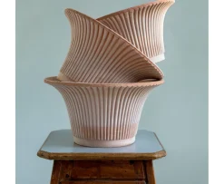 Bergs Potter Daisy Kruka med Fat Raw Rosa Terracotta Ø30