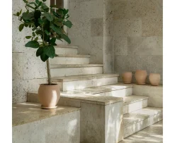 Bergs Potter Delphi Kruka med Fat Raw Rosa Ø26