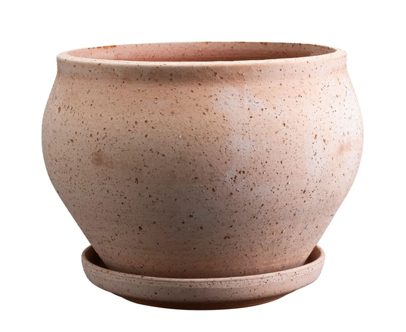 Bergs Potter Delphi Kruka med Fat Raw Rosa Low Ø24
