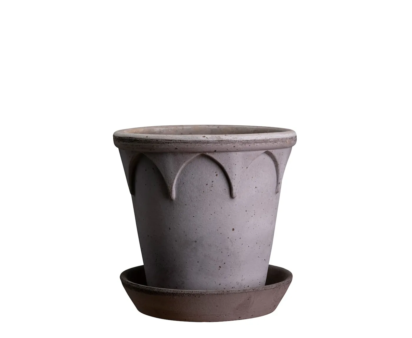 Bergs Potter Elizabeth Kruka med Fat Raw Grey Terracotta Ø18