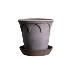 Bergs Potter Elizabeth Kruka med Fat Raw Grey Terracotta Ø21