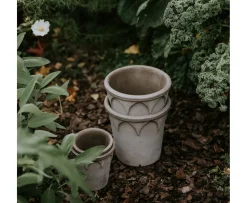 Bergs Potter Elizabeth Kruka med Fat Raw Grey Terracotta Ø21