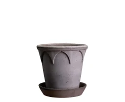 Bergs Potter Elizabeth Kruka med Fat Raw Grey Terracotta Ø16