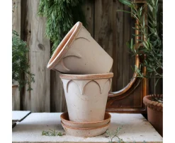 Bergs Potter Elizabeth Kruka med Fat Raw Rosa Terracotta Ø25