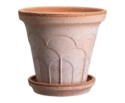 Bergs Potter Fleur Kruka med Fat Raw Rosa Ø18