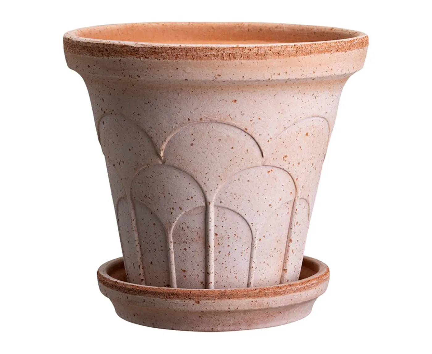 Bergs Potter Fleur Kruka med Fat Raw Rosa Ø18