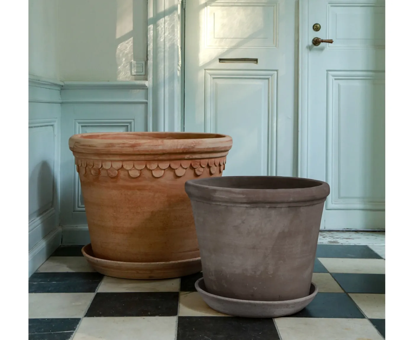 Bergs Potter Flora Kruka Raw Grey Terracotta Ø50