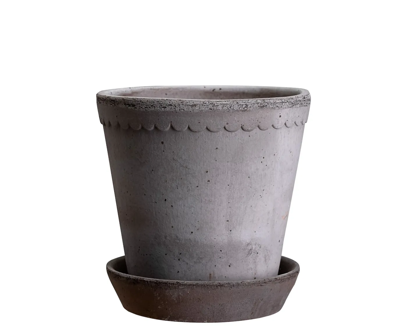 Bergs Potter Helena Kruka med Fat Raw Grey Terracotta Ø25