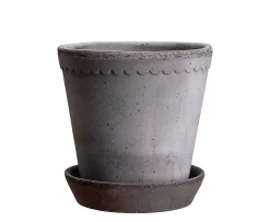 Bergs Potter Helena Kruka med Fat Raw Grey Terracotta Ø30