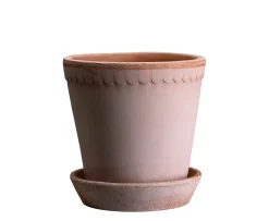 Bergs Potter Helena Kruka med Fat Raw Rosa Terracotta Ø25