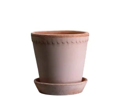 Bergs Potter Helena Kruka med Fat Raw Rosa Terracotta Ø21