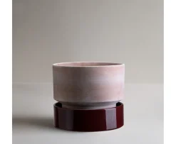 Bergs Potter Hoff Fat Glazed Deep Burgundy Ø30