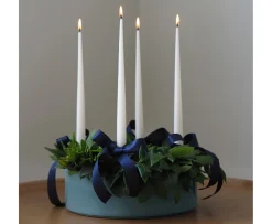 Bergs Potter Hoff Fat Glazed Deep Misty Blue Ø30