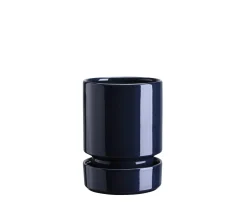 Bergs Potter Hoff Kruka med Fat Glazed Sapphire Blue Ø12