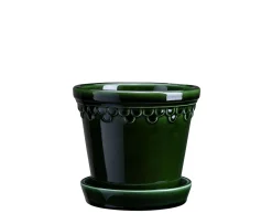 Bergs Potter Københavner Kruka med Fat Glazed Emerald Green Ø14