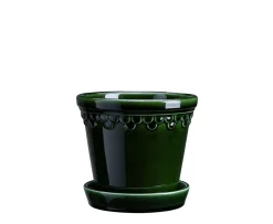 Bergs Potter Københavner Kruka med Fat Glazed Emerald Green Ø12