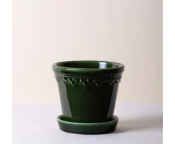 Bergs Potter Københavner Kruka med Fat Glazed Emerald Green Ø12