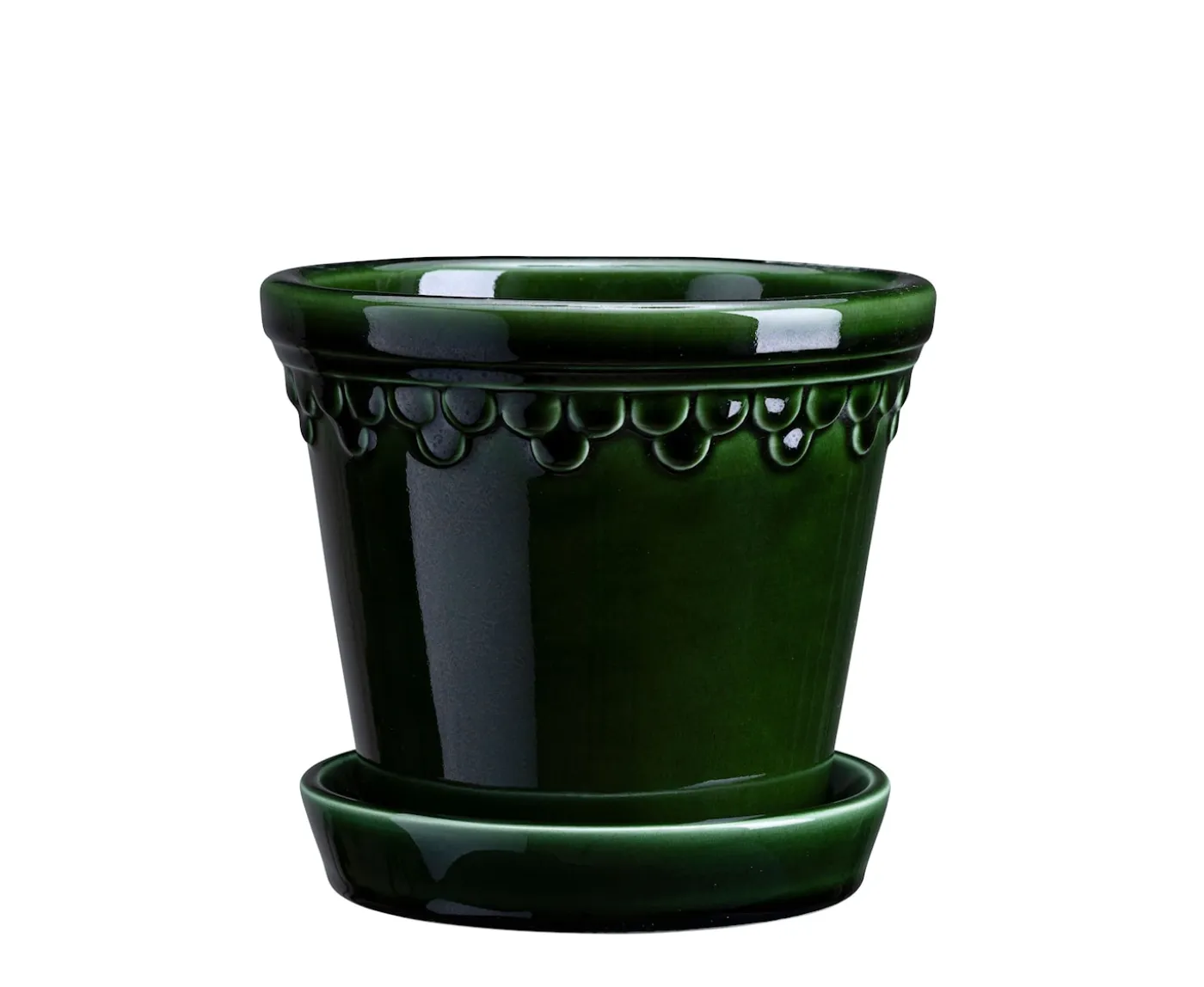 Bergs Potter Københavner Kruka med Fat Glazed Emerald Green Ø21