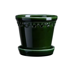 Bergs Potter Københavner Kruka med Fat Glazed Emerald Green Ø25