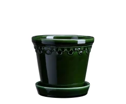 Bergs Potter Københavner Kruka med Fat Glazed Emerald Green Ø16