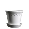 Bergs Potter Københavner Kruka med Fat Glazed Mineral White Ø16