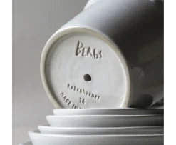 Bergs Potter Københavner Kruka med Fat Glazed Mineral White Ø16