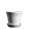 Bergs Potter Københavner Kruka med Fat Glazed Mineral White Ø14