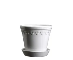 Bergs Potter Københavner Kruka med Fat Glazed Mineral White Ø12